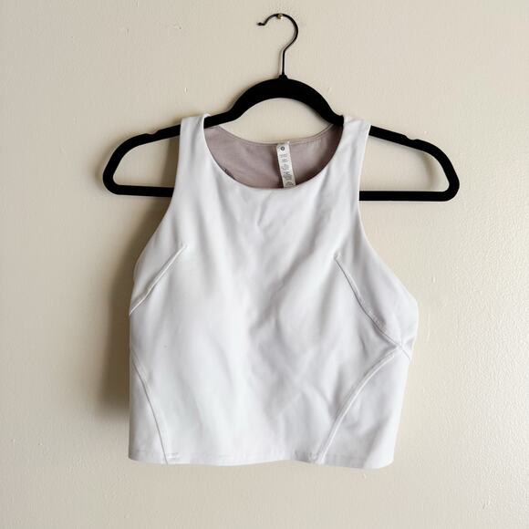 Lululemon White Wunder Train Racerback Tank Top 10 Workout Athleisure - Picture 8 of 9
